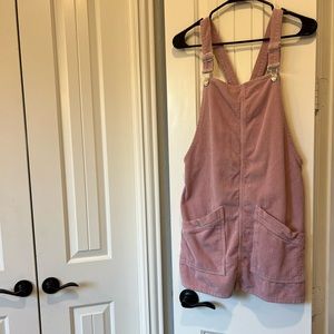 Topshop corduroy overall dress